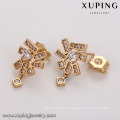 93464 Latest jewelry design environmental copper gold plated drop earrings for ladies